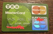 1991 TSB EUROCARD MasterCard Credit Card Vintage Green UK Pre-Chip Exp 1992 picture