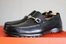 CLASSIC Salvatore Ferragamo Horse Bit Black Leather Men's 10 D Loafers Shoes  picture