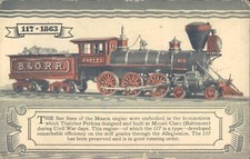 USA B & ORR Baltimore Locomotive 1910s PC picture