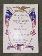 WWI Era Homecoming Card for Armistice Day Dated 1919. picture