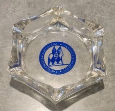 Vintage Peninsular & Occidental Steamship Co Glass Ashtray P&O Florida Cuba Mint picture
