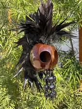 Premium Large Kamani Ikaika Black Hawaiian Warrior Helmet Home Decor Hanging picture