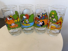 Vintage McDonalds Camp Snoopy Peanuts Drinking Glasses Set of 4 Collectible picture