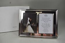 Wedgwood Vera Wang Silver Plate Grosgrain Double 5x7 Frame IOB picture