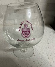 Vtg Niagara University Large Brandy Snifter Senior Ball  1967 picture
