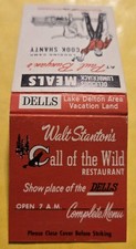 Walt Stanton's Call of the Wild Restaurant The Dells WI Vtg Unused Matchbook 124 picture