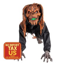 Halloween Animatronic 2 Ft Light-Up Crouching Monster with Sound Decoration Prop picture