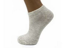 Women's Flax Linen Ankle Socks Quick-Drying Finely Made Mesh-knitted (M, 2-pack) picture