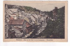 Postcard Monschau Montjoie Eifel Sonntagsley Rur half-timbered colored white Ww. unused picture
