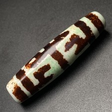 Tibet Returned Aged Ritual Dzi Bead High-Oil Patina Barley Offering A294 picture