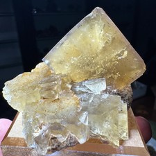 Yellow Fluorite from Lanying Fluorite Mine, Beijing, China - 8.5 x 6.5 x 5 cm picture