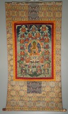 Tibet Vintage Old Hand-Painted Thangka 