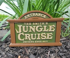 9 x 6 inch Personalized Disney Jungle Cruise Entrance Sign Plaque picture