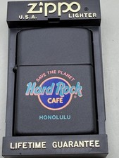 Hard Rock Cafe Honolulu Save The Planet Black Matte Zippo Lighter New B82 picture