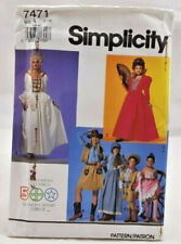 1991 Simplicity Sewing Pattern 7471 Womens Historical Costumes Sz 6-18 Vntg 7817 picture