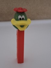 VINTAGE 1973 PEZ NO FEET SHORT BILL DUCK/GREEN HEAD with Red flower-Austria 3.4 picture