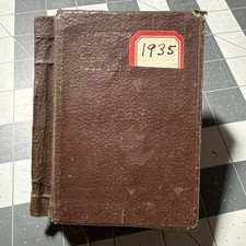 Antique 1935 Diary Journal Of James Campbell Manry British India Thacker picture