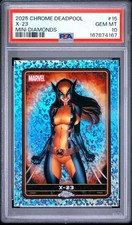 2025 Topps Chrome Marvel X-23 Mini Diamonds #15 PSA 10 GEM MINT POP 2 picture