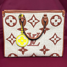 Louis Vuitton OnTheGo MM Monogram Giant Raffia Tote – Tan (New) picture