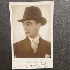 Vintage Warwick Ward Cinema Postcard Autograph Signature Dedication picture