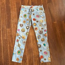 Authentic MOSCHINO Denim Pants Dark Wash Slim Fit Stylish Luxury Casual Rare picture