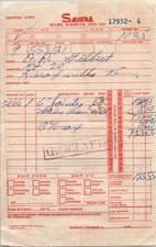 Sears Roebuck & Co Shipper Copy DR Gilbert Antique Letterhead Billhead 5A27 picture