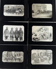 Lot of 12 Boston Fire Department glass magic lantern slides circa 1910-1915 picture