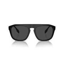 Burberry BE 4396U 346487 Matte Black Plastic Sunglasses Dark Grey Classic Lens picture