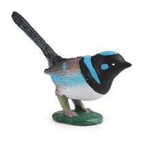5.5cm Mini Blue Wren Bird PVC Toy Wild Animal Figure Doll Kids Gift picture
