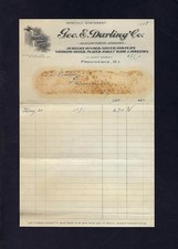 1915 Geo. E. Darling Co. Providence RI Jewelry Billhead – Gold & Silver picture