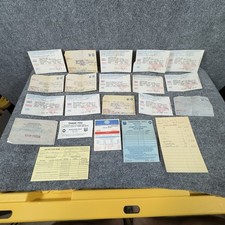 21 Vintage 1970s-1980s Chevron Golf Exxon Gas Station Receipts Girl Scouts AAA picture