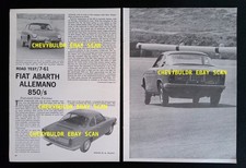 1961 Fiat Abarth Allemano 850/S Vintage Road Test Info Article picture