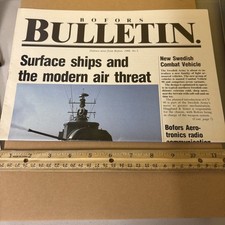 Vintage 1988 #5 Bofors Bulletin Swedish Defense Military Newspaper Surface Ships picture