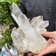 1300G  Natural Clear White Crystal Quartz Cluster Energy Healing Specimen picture
