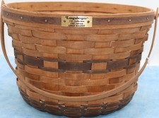 Vintage Longaberger 1985 Large Apple Basket Signed 13 Inch picture