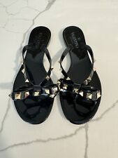 New Valentino Garavani 'Rockstud' Jelly Thong Bow Sandal 7 US 37 Eur MSRP $450 picture