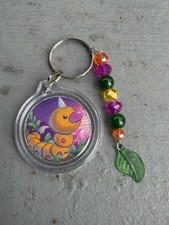 HANDMADE pokemon Keychain Made From Real Pokemon Cards picture