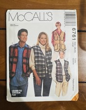 Vintage 1993 McCalls Vest Sewing Pattern 6761 Large UNCUT  picture