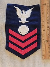 WWII USCG Coast Guard Fireman 1st Class Chevron Rate Patch L@@K picture