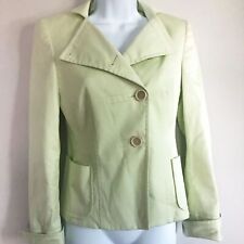 AKRIS Punto Two Button Tapered Double Breasted Jacket Pale Green US 4 Pockets picture