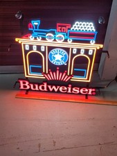 Budweiser Beer Houston Astros Train Baseball Mlb 24x24 Led Light Sign New  picture