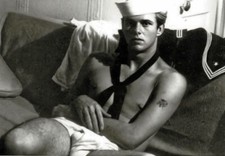 US Navy sailor on a sofa 4x6 reprint Soft Focus gay gentleman's collection picture