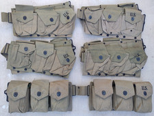 (1) ORIGINAL US WW2 M1937 BAR AMMO BELT CARTRIDGE BELT 1942 DATED BOYT picture