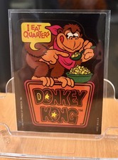 1982 Topps Donkey Kong I Eat Quarters Sticker Nintendo Puzzle  picture