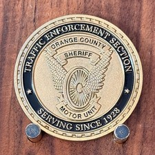 Orange County Sheriff Traffic Enforcement Motor Unit Challenge Coin  W#31 picture