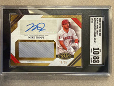 2025 Topps Tier One Mike Trout Auto Jumbo Relic 19/25 Angels SGC 10/8 picture