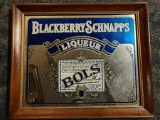 BLACKBERRY SCHNAPPS LIQUEUR BOLS Vintage Bar Pub Tavern Mirror Sign Rare picture