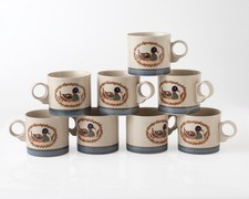 Vintage Mallard Duck Decoy Coffee Cups Korea set of 8    2.75 inch picture