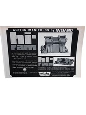 1971 Weiand Hi Ram Hi Riser Chevy 327 427 Action Manifolds Vintage Ad picture