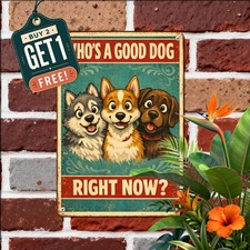 Dog Breed Aesthetic Garden Tin Sign Vintage Domestic Canine Metal Decor Plaque picture